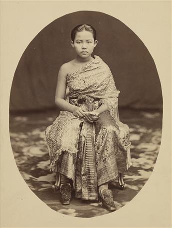 (THAILAND) A suite of 6 photographs, including a portrait of Rama V (King of Siam), another of Princess Banchob Benchama, one depicting